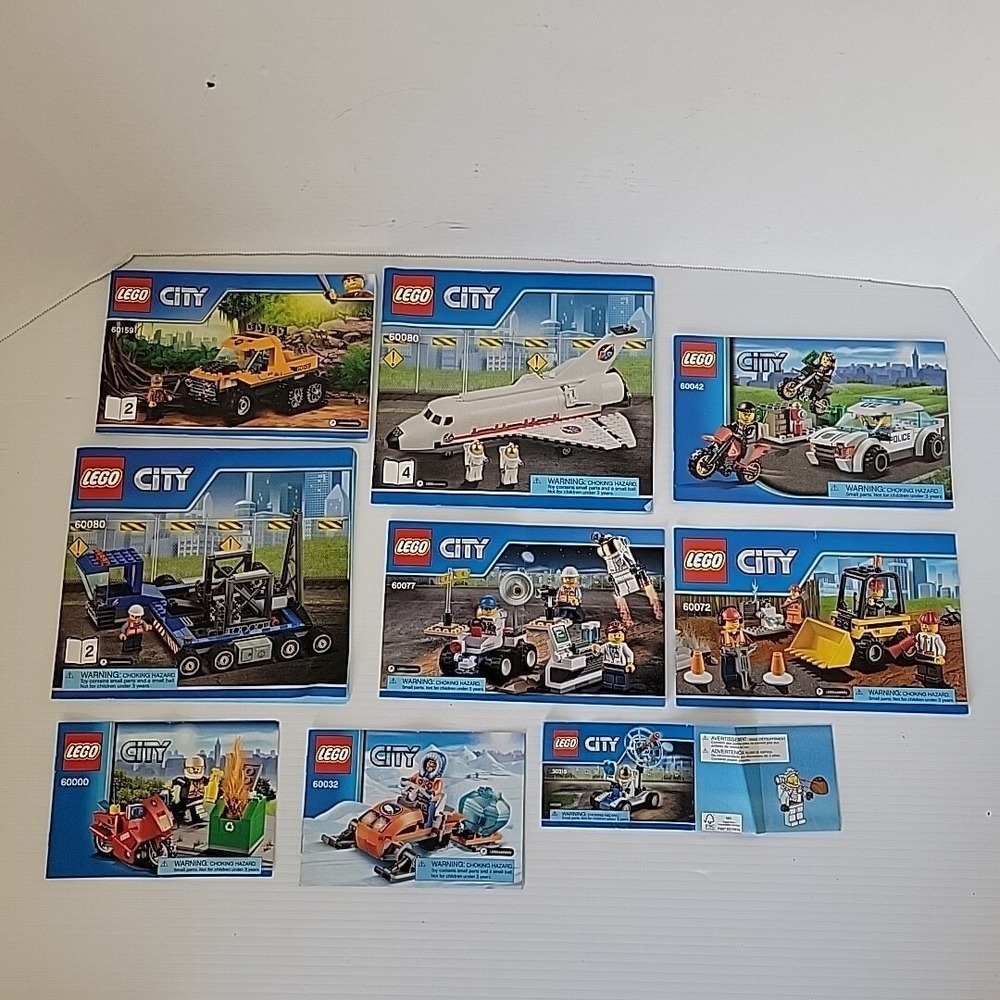 Lego City Space Instruction Manual Lot 60159 60080 60042 60077 60072 60000 60032